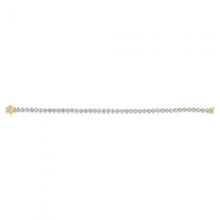 Load image into Gallery viewer, 14ct Yellow Gold 3.80Carats Diamond Tennis Bracelet With 46 Brilliant Diamonds 17.5cm