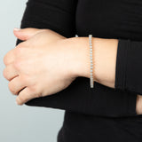 14ct Yellow Gold 3.80Carats Diamond Tennis Bracelet With 46 Brilliant Diamonds 17.5cm