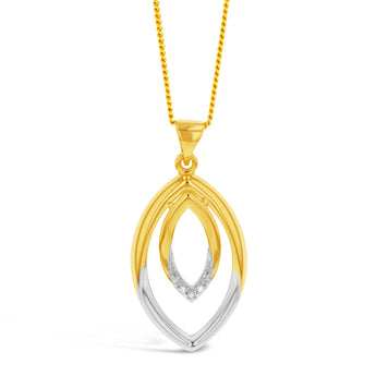 9ct Yellow Gold Diamond  Pendant
