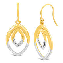 Load image into Gallery viewer, 9ct Yellow Gold Diamond Drop Earrings