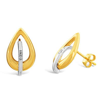 9ct Gold Cubic Zirconia Stud Earrings in White  Angus  Coote