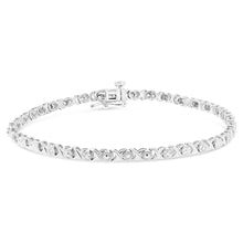 Load image into Gallery viewer, Sterling Silver Diamond Bracelet with Length 18CM