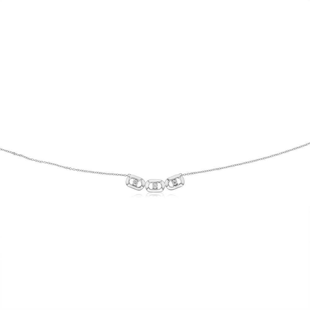 Sterling Silver Diamond Chain Length 40cm+3cm Extender