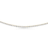 14ct Yellow Gold 5 Carats Diamond Necklace with 139 Brilliant Diamonds 43cm