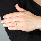 9ct Yellow Gold With 1 Brilliant Cut Diamond Ring