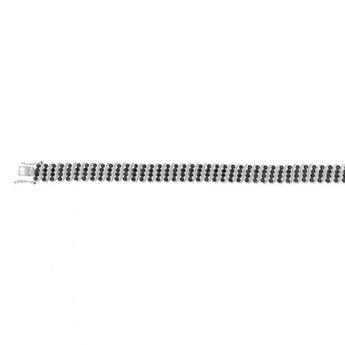 1 Carat Black Diamond Tennis Bracelet in Silver