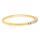 9ct Yellow Gold 0.10 Carat Diamond Eternity Ring with 4Brilliant & 3Baguette Diamonds