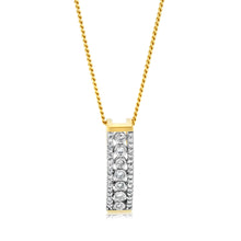 Load image into Gallery viewer, 9ct Yellow Gold 0.15 Carat Diamond Pendant with 39 Brilliant Diamond on Bezel Setting