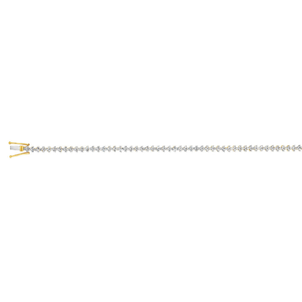 2 Carat Diamond Tennis Bracelet with 186 Brilliant Diamonds 17.5cm in 9ct Yellow Gold