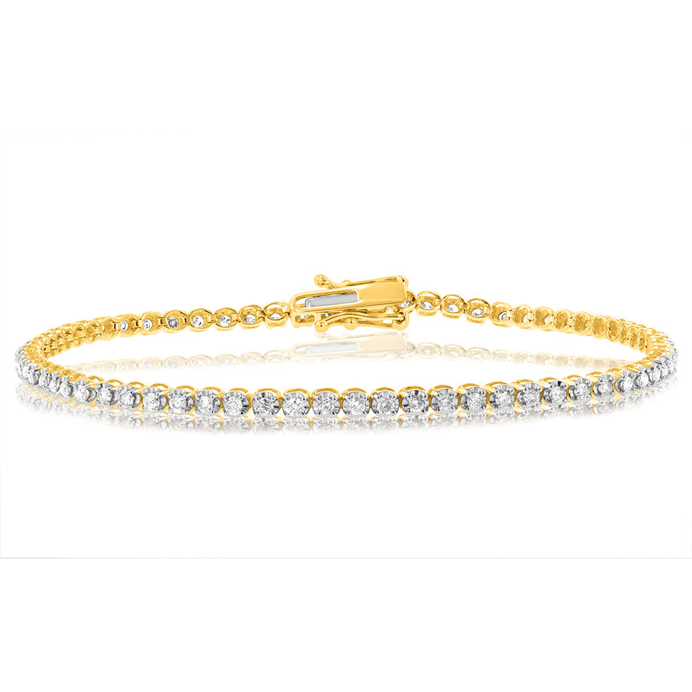Tennis bracelet 1 carat diamonds Clearance