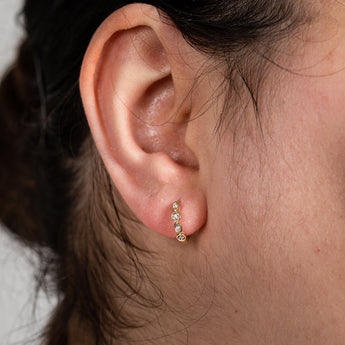 Luminesce Lab Grown 1/3 Carat Diamond hoops in 9ct Yellow Gold