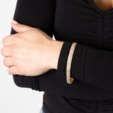 Gold Plated Silver 2 Carats Diamond Bracelet 19cm