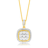9ct Yellow Gold 1/6 Carat Diamond Pendant