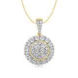 9ct Yellow Gold 1/5 Carat Diamond Pendant