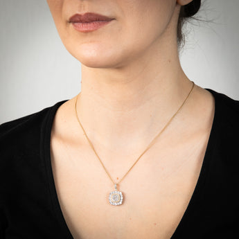 9ct Yellow Gold 1/6 Carat Diamond Pendant