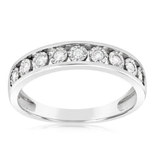 Load image into Gallery viewer, Sterling Silver 1/10 Carat Eternity Straight Ring