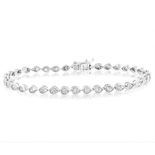 Load image into Gallery viewer, Sterling Silver 1/4 Carat Diamond 18cm Tennis Bracelet with 36 Diamonds