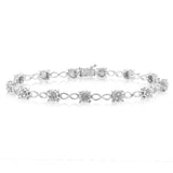 Sterling Silver 1/4 Carat Diamond 18cm Bracelet Set With 39 Diamonds