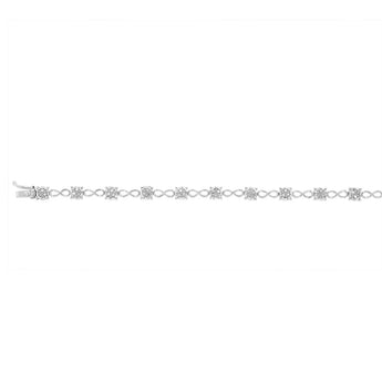 Sterling Silver 1/4 Carat Diamond 18cm Bracelet Set With 39 Diamonds
