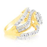 9ct Yellow Gold 1/2 Carat Diamond "Big Look" Dress Ring