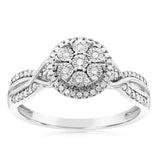 1/6 Carat Diamond Ring in Sterling Silver