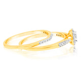 9ct Yellow Gold 1/4 Carat Diamond With 36 Brilliant Cut Diamonds