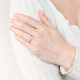 1/2 Carat Diamond 2 Ring Bridal Set in Sterling Silver