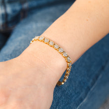 Load image into Gallery viewer, 1/4 Carat Diamond Bracelet in Gold Plated Silver