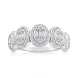 0.55 Carat Diamond Cluster Ring in 10ct White Gold