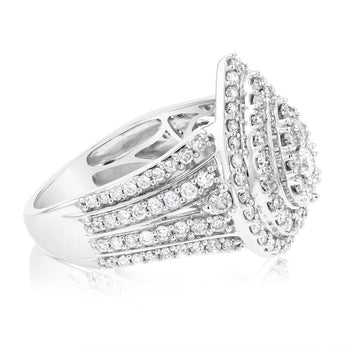 1.90 Carat Diamond Pear Shape Ring in 10ct White Gold