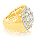 3 Carat Diamond Gents Ring in 10ct Yellow Gold