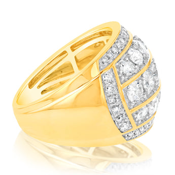 3 Carat Diamond Gents Ring in 10ct Yellow Gold
