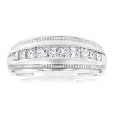 1 Carat Diamond Gents Ring in 10ct White Gold