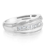 1 Carat Diamond Gents Ring in 10ct White Gold