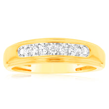 Load image into Gallery viewer, 1/4 Carat Diamond Gents Ring in 10ct Yellow Gold