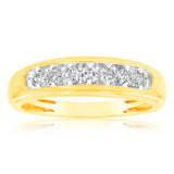NO RESIZE 1/2 Carat Diamond Gents Ring in 10ct Yellow Gold