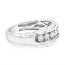 Load image into Gallery viewer, 3/4 Carat Diamond Gents Ring in 10ct White Gold