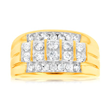 Load image into Gallery viewer, 1 Carat Diamond Gents Ring in 10ct Yellow Gold