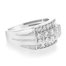 Load image into Gallery viewer, 1 Carat Diamond Gents Ring in 10ct White Gold