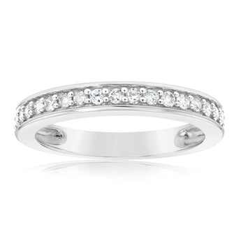 1/4 Carat Diamond Eternity Ring in 10ct White Gold