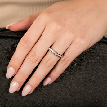 1/2 Carat Diamond Eternity Ring in 10ct White Gold