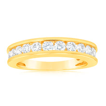Load image into Gallery viewer, 1 Carat Diamond Eternity Ring in 10ct Yellow Gold