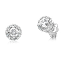 Load image into Gallery viewer, 1/2 Carat Diamond Stud Earrings in 10ct White Gold