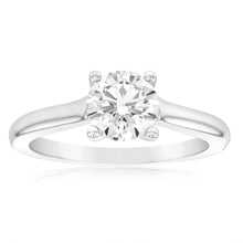 Load image into Gallery viewer, 0.95 Carat Solitaire Diamond Ring in 18ct White Gold