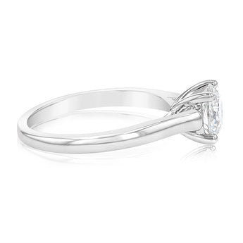 0.95 Carat Solitaire Diamond Ring in 18ct White Gold