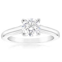 Load image into Gallery viewer, 0.85 Carat Solitaire Diamond Ring in 18ct White Gold