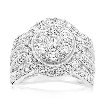 3 Carat Diamond Ring in 10ct White Gold