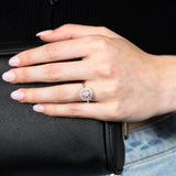 9ct White Gold 0.40 Carat Diamond Halo Ring