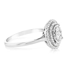 Load image into Gallery viewer, 9ct White Gold 0.40 Carat Diamond Halo Ring