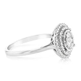 9ct White Gold 0.40 Carat Diamond Halo Ring